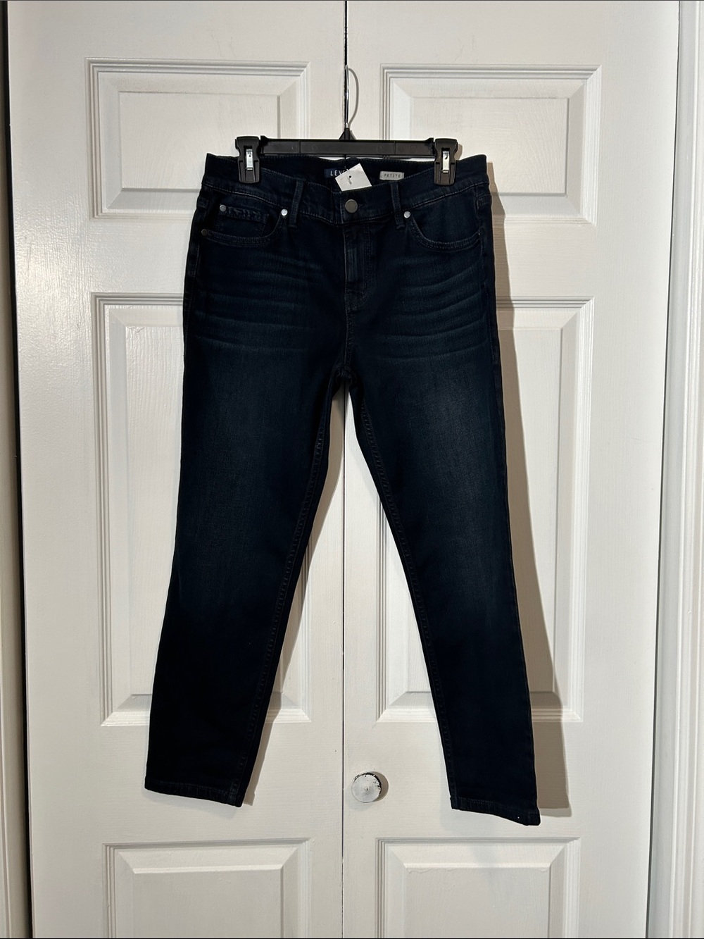 NWOT Level 99 Women's Dark Indigo Skinny Jeans Size 28P Petite
